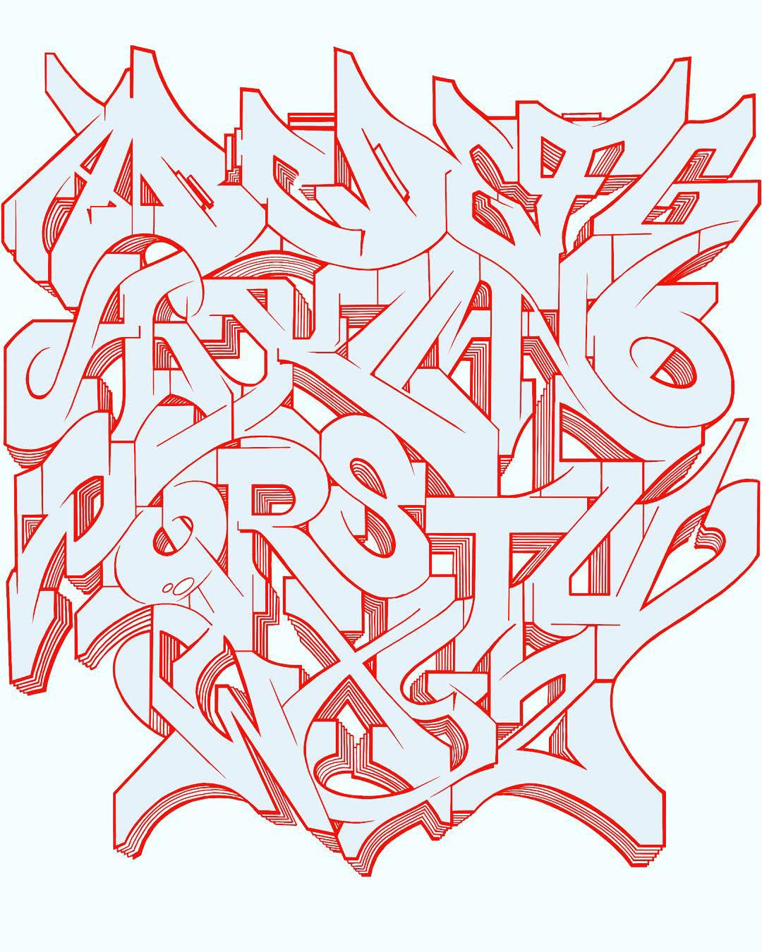 dope graffiti alphabet